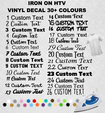 Personalised Iron On Name Heat