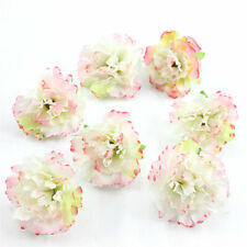 50 100 Carnation Artificial Silk Flower Head Party Wedding Bouquet Garland Decor