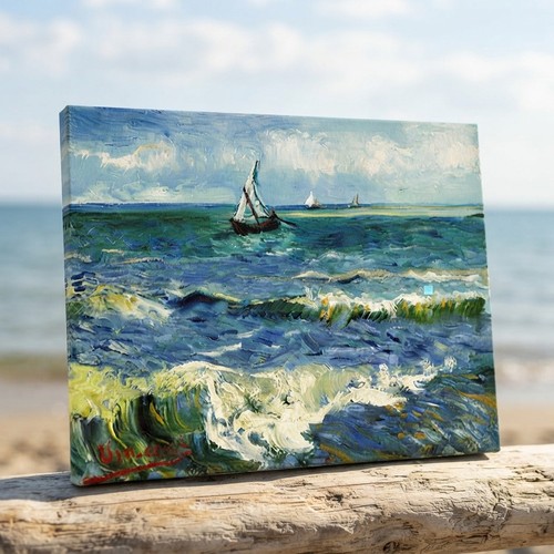 Framed van gogh seascape - van,