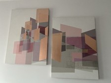 Rose Gold Geos Printed Canvas