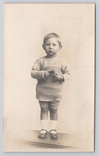 Antique rppc toddler - rppc,