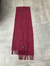 Mulberry 100% Lambswool Pink & Black Dogtooth Scarf.