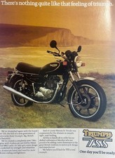 TRIUMPH 750 TSS ORIGINAL 1982 ADVERT 25cm x 18cm