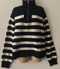 ZARA Jumper Sz M Navy Blue