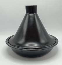 MAXWELL WILLIAMS BLACK CERAMIC TAGINE MICROSTOVEN. 11.5" DIAMETER. FEW SCRATCHES