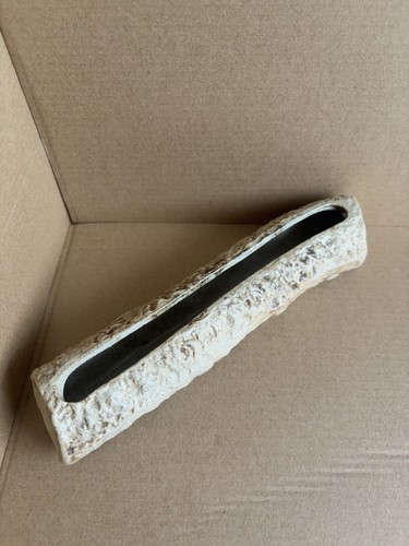 Stoneware pottery bark log - stoneware,