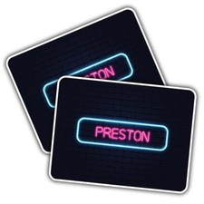 2x Vinyl Sticker Neon Sign