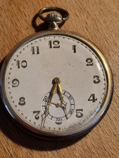 Rolled Gold Pocket Watch Working With Chain