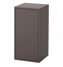 TWO - EKET Cabinets with door and 1 shelf, dark grey, 35x35x70 cm EACH
