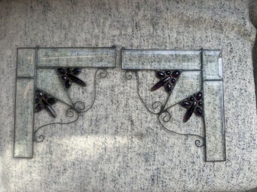 Pair vintage beveled - pair,