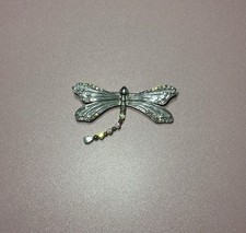 Silver Tone Dragonfly Brooch