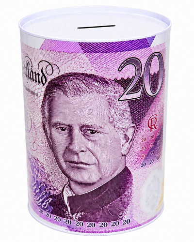 Money tin banknote - £20,