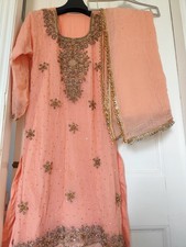 Peach/pink Asian suit S–M