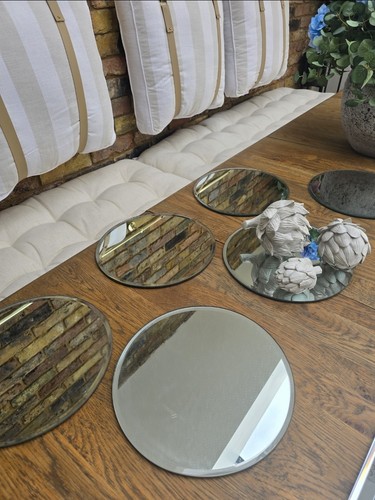 Round mirror plates wedding - mirror,