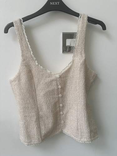 Beige cream boucle - beige, lace