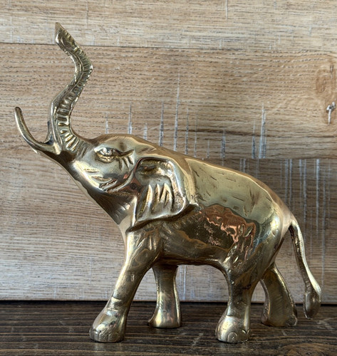 Vintage brass elephant - vintage,