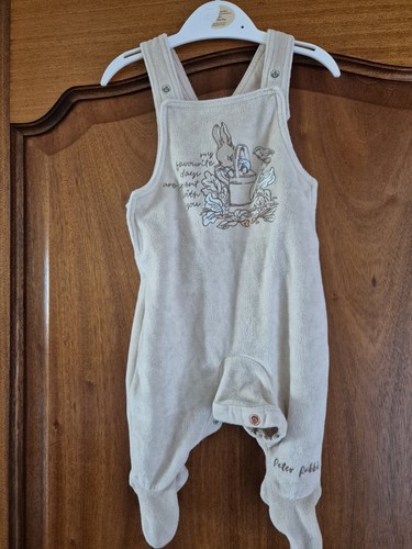 Beige peter rabbit dungarees - rabbit,