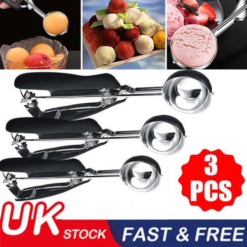 Ice cream scoop - 3x, stainless