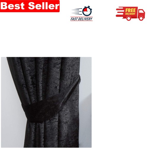 Black crushed velvet fully - black,