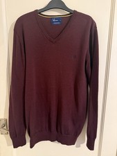 Fred Perry Burgundy Sweatshirt Jumper Vintage, Size Medium 40/42