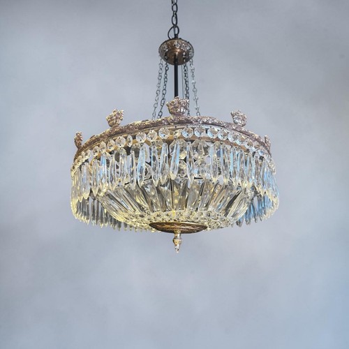 Four light brass and crystal - light,
