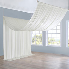 Ivory Ceiling Curtain Panels
