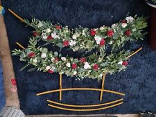 Wedding Arch Gold Ring, Red And White Flowers And Top Table Flowers