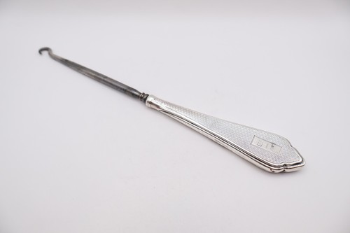 Antique silver handled - handled, button