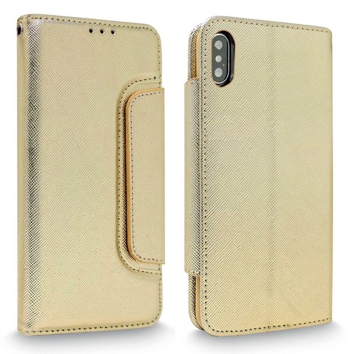 Leather flip case for iphone - leather, x