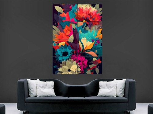 Abstract bright flowers - abstract,