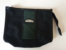 Unisex multi purpose clutch bag, black and green travel sack