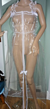 SISSY CLEAR PLASTIC ALONG  DRESS WITH SPLIT  SEE THROUGH SEXY ADULT CD BABY