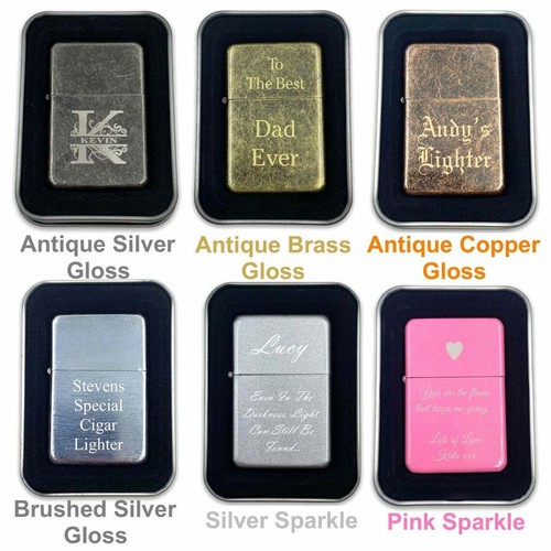 Engraved flip lighter metal - engraved,