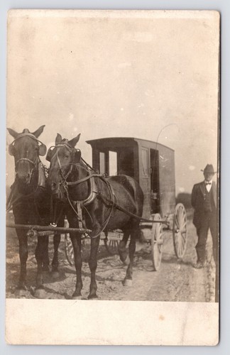 C1910s man horse drawn - &,