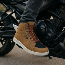 Mens Brown Leather Motorcycle