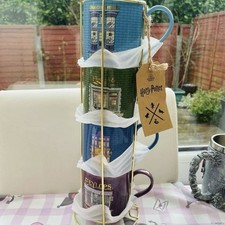 Harry Potter Mugs Diagon Alley Stackable Mugs, set of 4 mugs