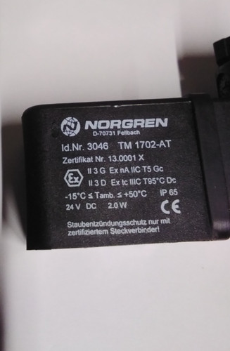 Norgren 24vdc coil for