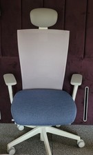 Sidiz T50 Ergonomic Mesh Chair Adjustable, White and Blue