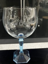 One  Bombay Sapphire Balloon Gin Glasses Square Base Style excellent condition 