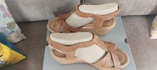 Ladies Wedge Sandals Gabor G UK Size 6  Brown Tan
