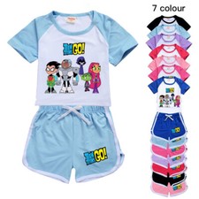 New Teen Titans GO! Kids Shorts T-shirt Set PJ'S Loungewear Tracksuit Outfits 