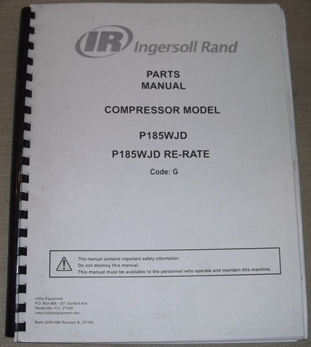 Ingersoll rand p185wjd - rand,