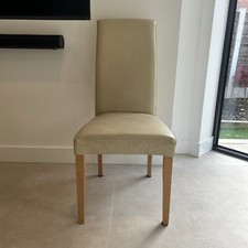Cream Faux Leather Dining