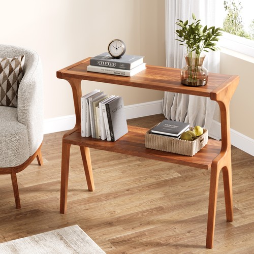 Tier solid wood end table - solid,