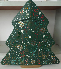 CHRISTMAS TREE STORAGE TIN/FESTIVE/XMAS BISCUIT TINS/DECORATIVE/KITCHEN/SWEETS