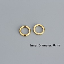 9ct gold sleeper hoop earrings - 9ct,