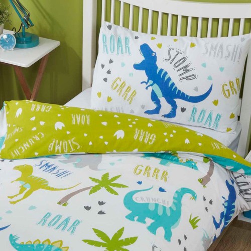 Roarsome dinosaur cotbed duvet - roarsome,