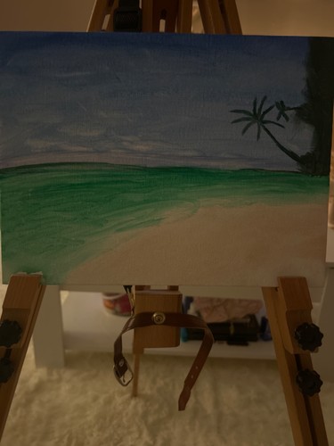 Acrylic painted beach painting