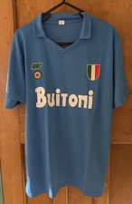 Napoli Retro Home Shirt - MARADONA era; Medium Adults