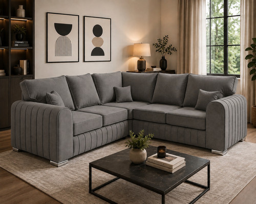 Dual arm grey corner - corner, lilly